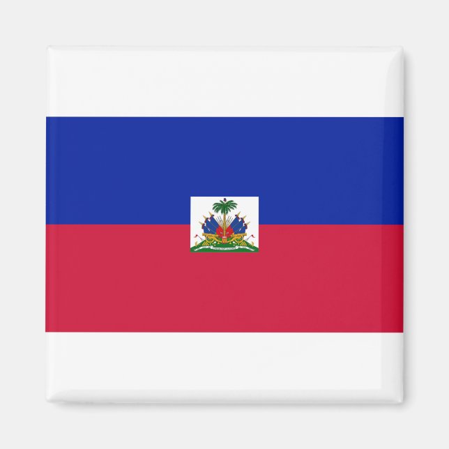 Haitis-Flagge Magnet (Vorne)