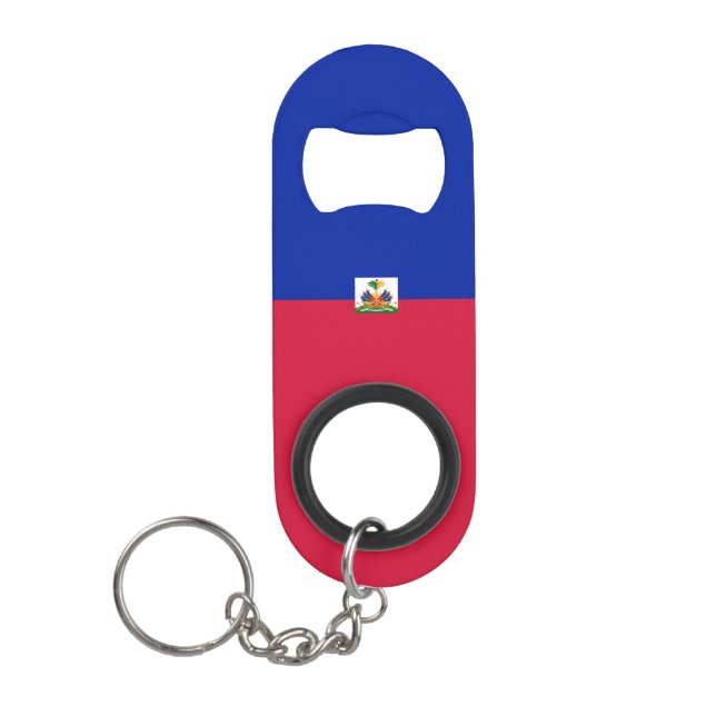 Haitis Flagge Mini Flaschenöffner (Vorderseite)