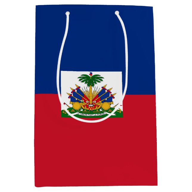 Haitis Flagge Mittlere Geschenktüte (Vorderseite)