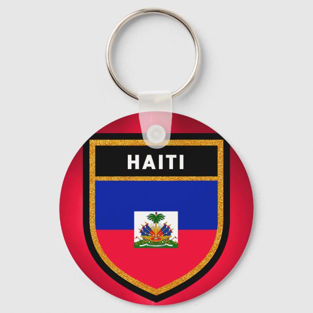 Haitis-Flagge Schlüsselanhänger (Vorderseite)