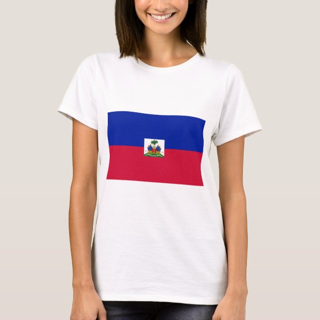 Haitis-Flagge T-Shirt (Vorderseite)