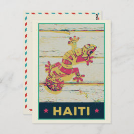 Haitis typische bunte Gecko-Postkarte Postkarte