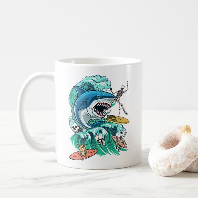 Haiwelle Kaffeetasse (Mit Donut)