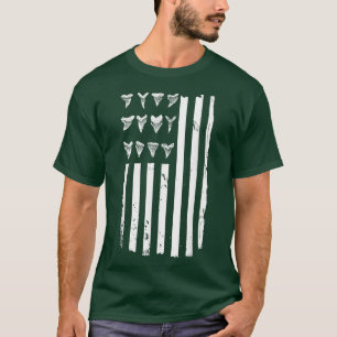Haizahn Jagd American Flag Design for Fossi T-Shirt