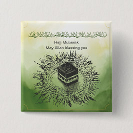 Hajj Mubarak, Heiliger Kaaba in Mekka, Saudi-Arabi Button