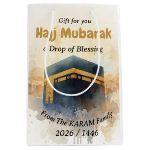 Hajj Mubarak Personalisiertes Geschenk für Hajj Mittlere Geschenktüte