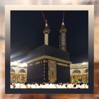 Hajj Pilgrims in Fajr, Kaaba, Mekka, Saudi-Arabien Fensteraufkleber