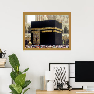 Hajj Pilgrims in Kaaba, Mekka, Saudi-Arabien Poster