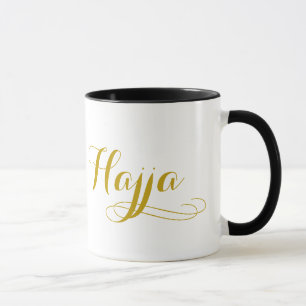Hajj-Tasse für Frauen mit dem Wort "Hajja " Tasse