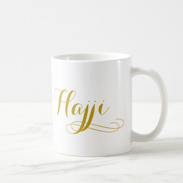 Hajj-Tasse für Männer mit dem Wort "Hajji " Tasse (Rechts)