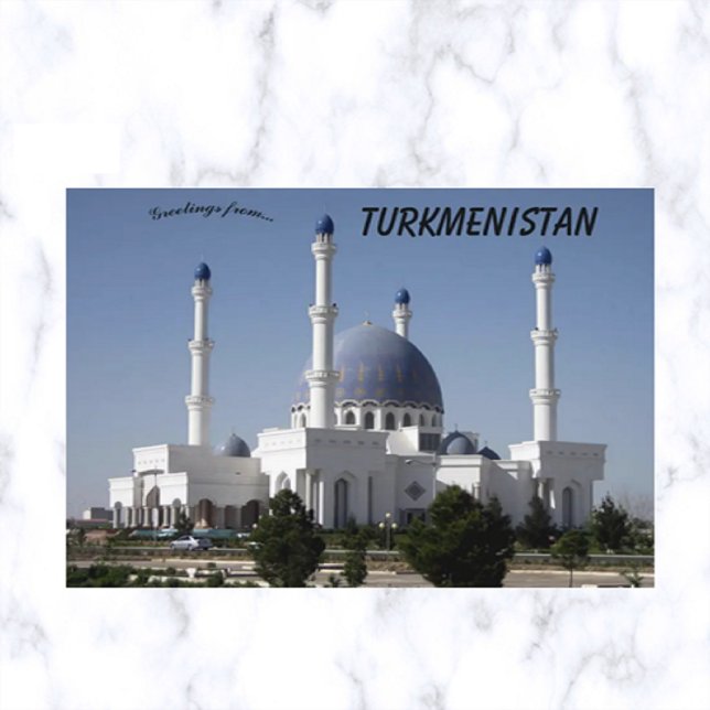 Hajji Gurbanguly Moschee in Mary Turkmenistan Postkarte (Von Creator hochgeladen)
