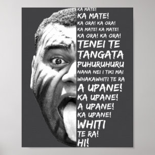 Haka Neuseeland Maori Neuseeland Fans Rugby _1  Poster