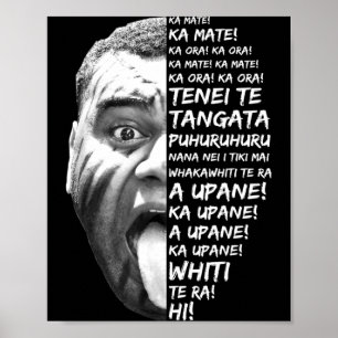 Haka Neuseeland Maori Neuseeland Fans Rugby Poster