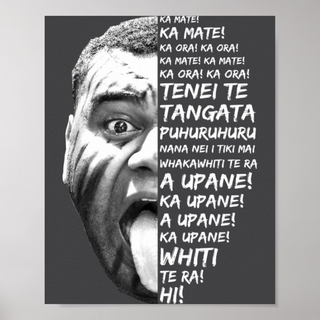 Haka New Zealand Maori New Zealand Fans Rugby _1  Poster (Vorne)