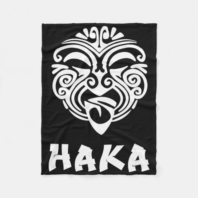 Haka New Zealand Rugby Fans Maori Haka Dance  Fleecedecke (Vorderseite)