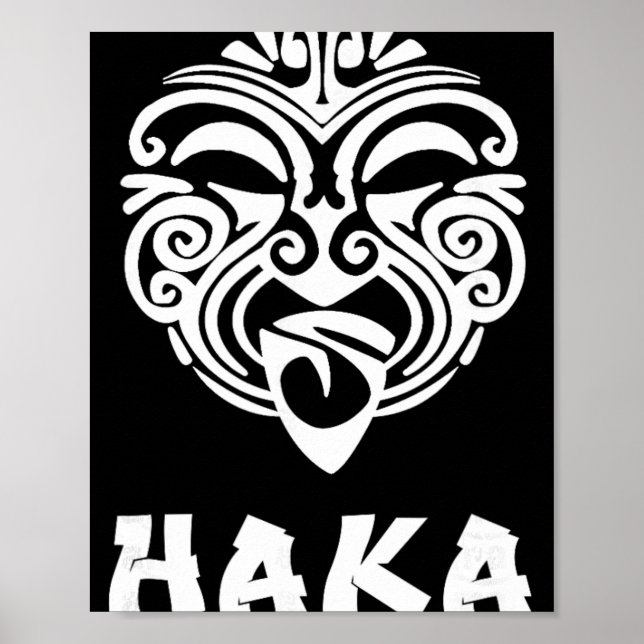 Haka New Zealand Rugby Fans Maori Haka Dance  Poster (Vorne)