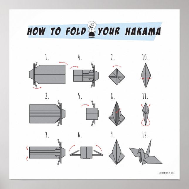 Hakama Origami Poster (Vorne)