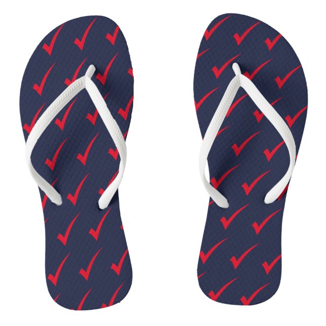 Häkchen-Symbol-Muster-Flip-Flops Flip Flops (Fußbett)