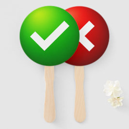 Häkchen X Mark Quiz Spiel Paddel Zeichen Fächer