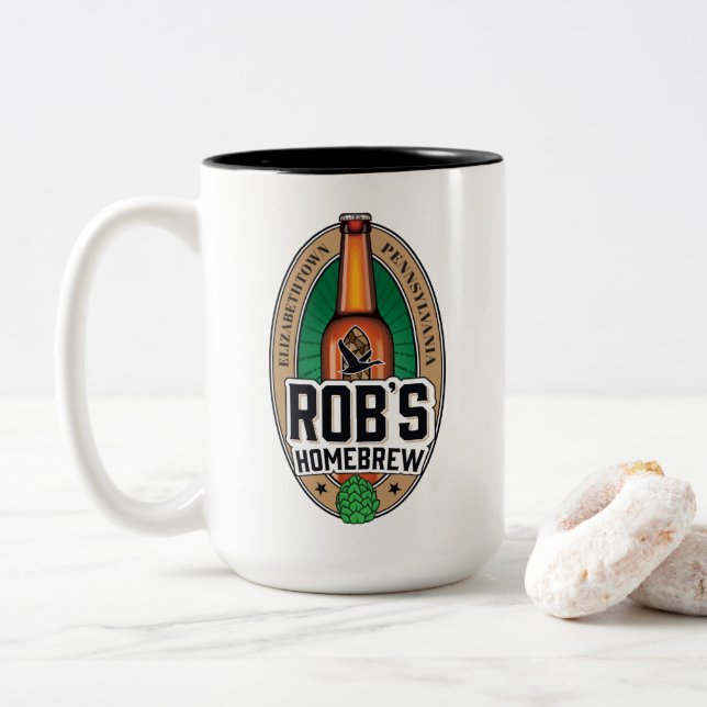HakeDesign Zweifarbige Tasse (Mit Donut)
