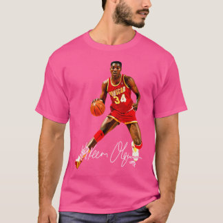 Hakeem Olajuwon Basketball Unterschrift Vintage Re T-Shirt
