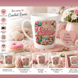 Häkel-Liebhaber-Latte-Mug | Süßes Häkel-Geschenk f Milchtasse