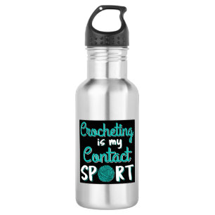 Häkelarbeit ist mein Kontaktsport Edelstahlflasche