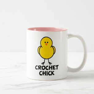 Häkelarbeit-Küken Zweifarbige Tasse
