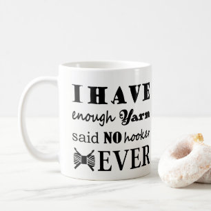 Häkelarbeit • Nicht genügend Garn macht Typogr Kaffeetasse