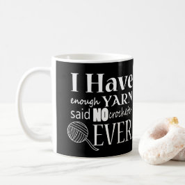 Häkelarbeit • Nicht genügend Garn macht Typografie Kaffeetasse