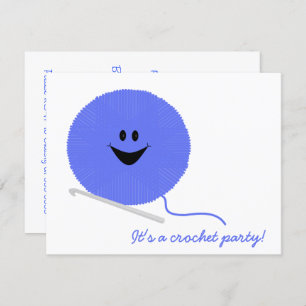 Häkelarbeit-Party Einladung