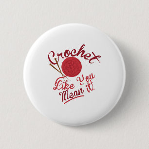 Häkelarbeit-Strick Button
