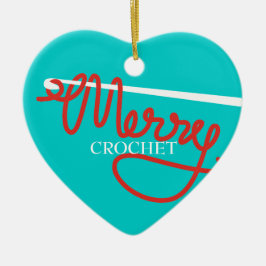 Häkelarbeithaken Garnbaumverzierung froher Keramikornament