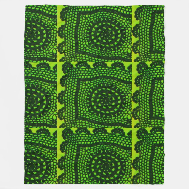 Häkeldesign Fleecedecke (Vorderseite)