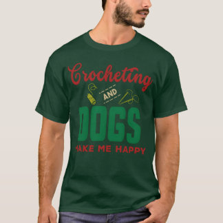 Häkelei und Hundemädchen witzig T-Shirt