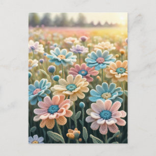 Häkelflora Postkarte