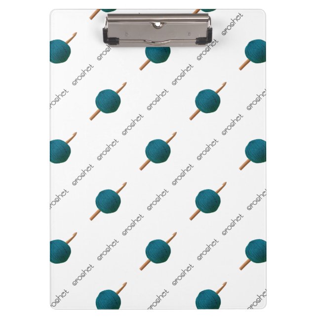 Häkelgarn und -garn {Farbe} Klemmbrett (Vorderseite)