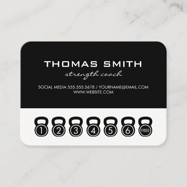 Häkelglocken/Lochkartensitzungen (schwarz / weiß) Treuekarte (Vorderseite)