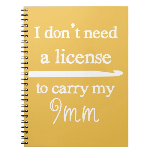 Häkelhaken-Lizenz-Handwerk {Dunkel} Notizblock (Vorderseite)