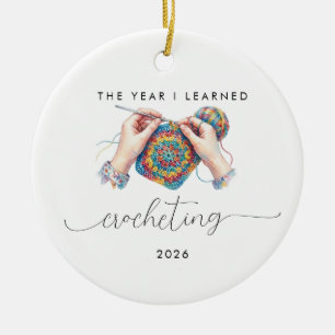 Häkelliebhaber Hobby-Geschenk Jahr, in dem ich gel Keramik Ornament