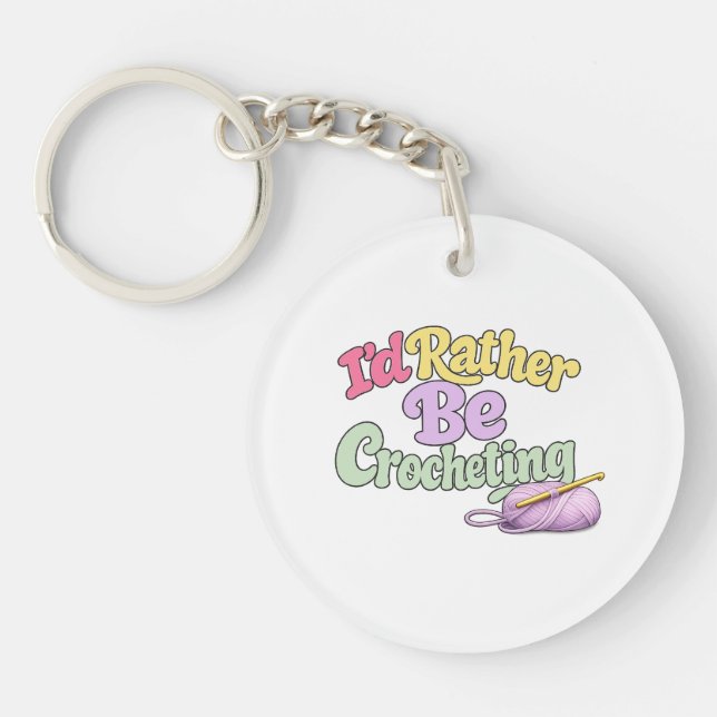 Häkelliebhaber Schlüsselanhänger (Vorderseite)