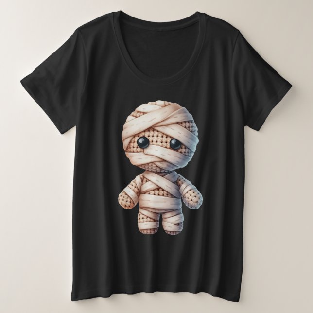 Häkelmummy Große Größe T-Shirt (Design vorne)
