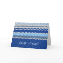 Häkelmuster - Blaue Streifen