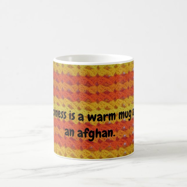 Häkelmuster - Warmer Afghan-Mug (#2) Kaffeetasse (Mittel)