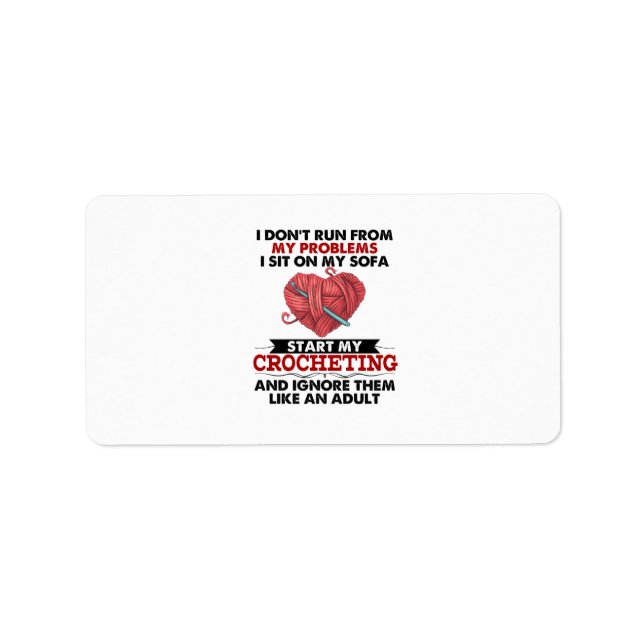 Häkeln Adressaufkleber (Vorne)