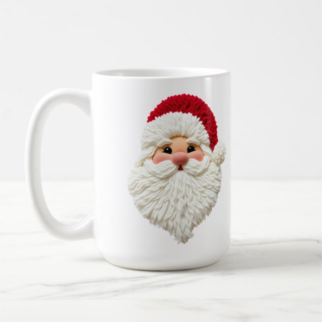 Häkeln falscher Garn-Weihnachtsmann  Kaffeetasse (Links)