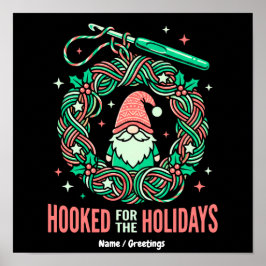 Häkeln für die Feiertage Häkeln-Gnom Weihnachten Poster