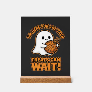 Häkeln Geister Garn Halloween Design Acrylschild