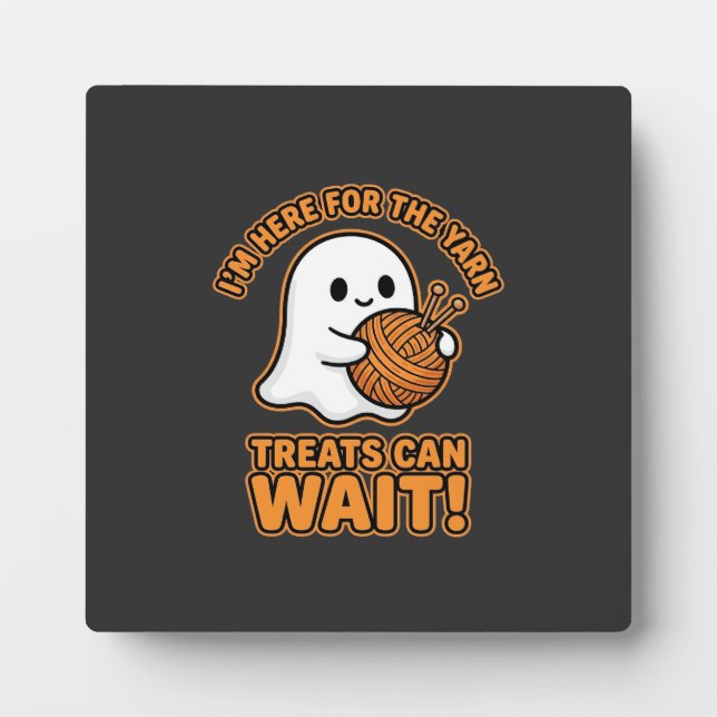 Häkeln Geister Garn Halloween Design Fotoplatte (Vorderseite)
