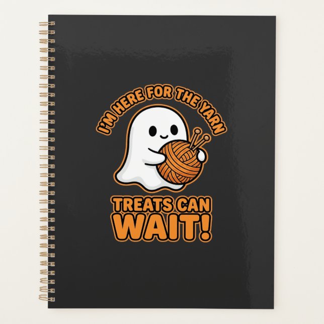 Häkeln Ghost Garn Halloween Design Planer (Vorderseite)